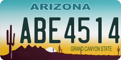 AZ license plate ABE4514