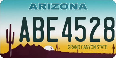 AZ license plate ABE4528