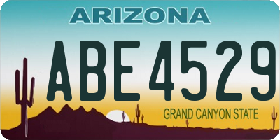 AZ license plate ABE4529