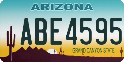 AZ license plate ABE4595