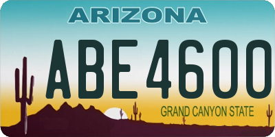 AZ license plate ABE4600