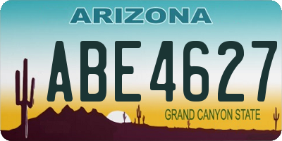AZ license plate ABE4627
