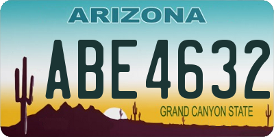 AZ license plate ABE4632