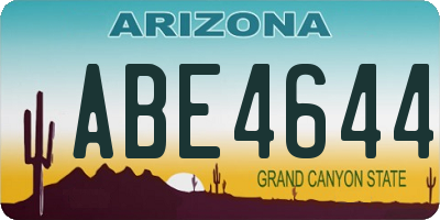 AZ license plate ABE4644