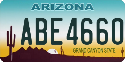 AZ license plate ABE4660
