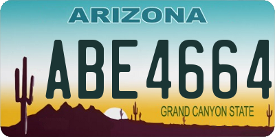 AZ license plate ABE4664