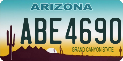 AZ license plate ABE4690