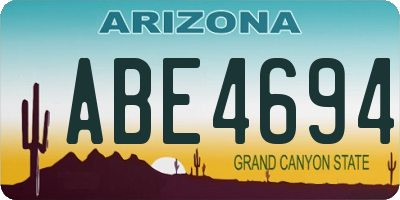 AZ license plate ABE4694