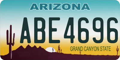 AZ license plate ABE4696