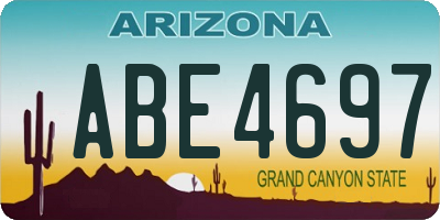 AZ license plate ABE4697