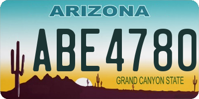AZ license plate ABE4780