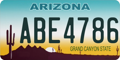 AZ license plate ABE4786