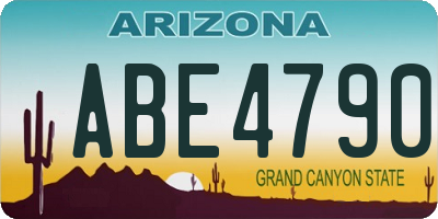 AZ license plate ABE4790