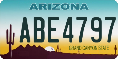 AZ license plate ABE4797