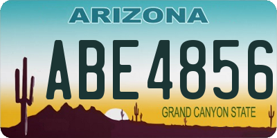 AZ license plate ABE4856