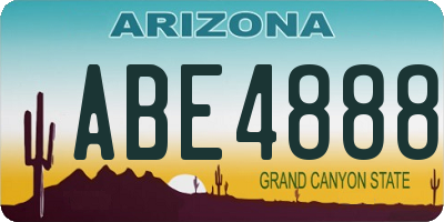 AZ license plate ABE4888