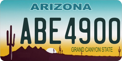 AZ license plate ABE4900