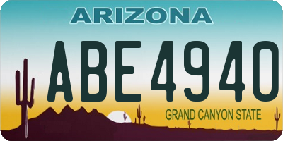 AZ license plate ABE4940