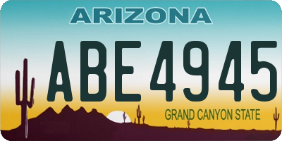 AZ license plate ABE4945