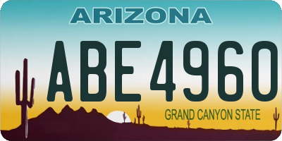 AZ license plate ABE4960