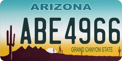 AZ license plate ABE4966