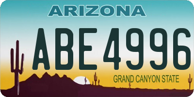 AZ license plate ABE4996