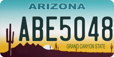 AZ license plate ABE5048