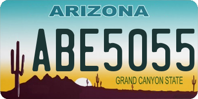 AZ license plate ABE5055