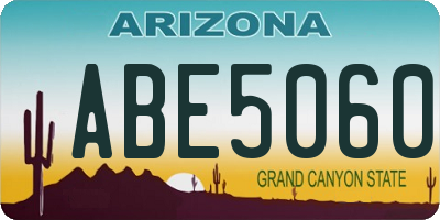 AZ license plate ABE5060