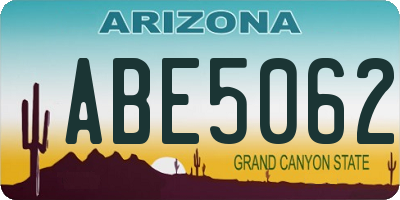 AZ license plate ABE5062