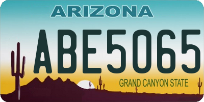 AZ license plate ABE5065