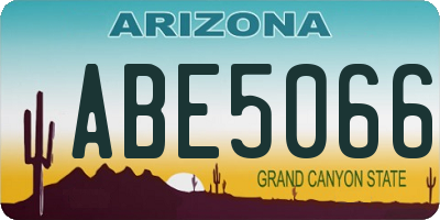 AZ license plate ABE5066