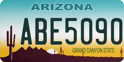 AZ license plate ABE5090