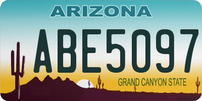 AZ license plate ABE5097