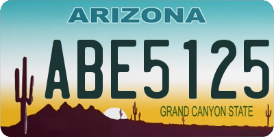 AZ license plate ABE5125