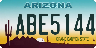 AZ license plate ABE5144