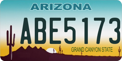 AZ license plate ABE5173