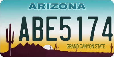 AZ license plate ABE5174
