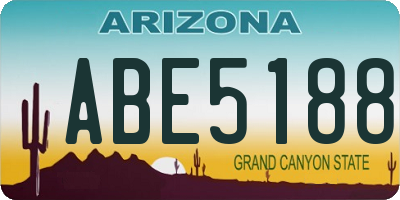 AZ license plate ABE5188