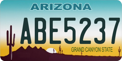 AZ license plate ABE5237