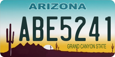AZ license plate ABE5241