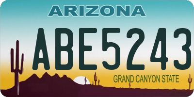 AZ license plate ABE5243