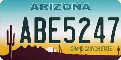 AZ license plate ABE5247