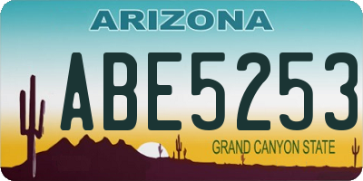 AZ license plate ABE5253