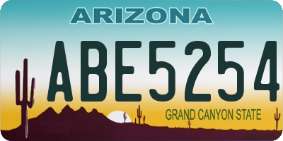 AZ license plate ABE5254