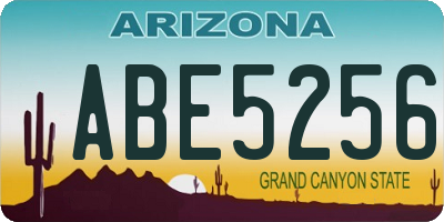 AZ license plate ABE5256
