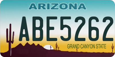 AZ license plate ABE5262