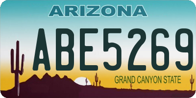 AZ license plate ABE5269