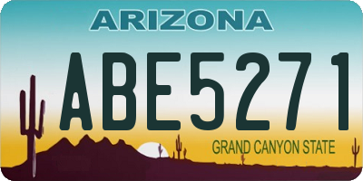 AZ license plate ABE5271