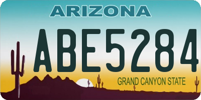 AZ license plate ABE5284